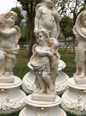 包邮欧式玻璃钢人物家居装饰工艺品婚庆摄影道具可T爱天使娃娃摆