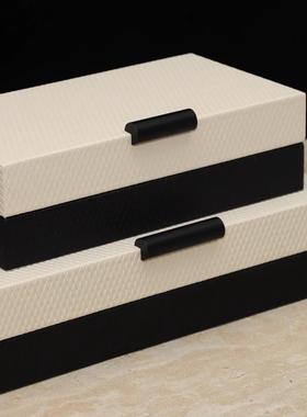 轻奢极简现代风法式收纳首饰盒桌面摆件衣帽间书房创意样板间装饰