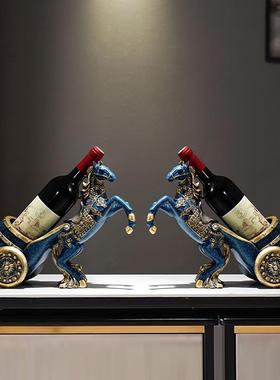 马到成功摆件红酒托酒架托置物架酒柜电视柜餐边柜装饰品创意摆件