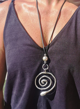 热销旋涡韩国绒CCB合金长款项链 文艺复兴个性夸张时尚项饰女