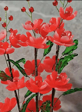 仿玉牡丹花花瓣渐变色洛阳牡丹diy手工串珠木槿花材料