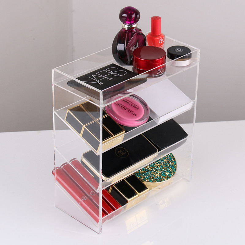 手工亚克力化妆品收纳盒口红腮红粉饼G眼影透明梳妆台桌面整理收,淘宝优惠券,粉丝福利购,淘宝优惠卷
