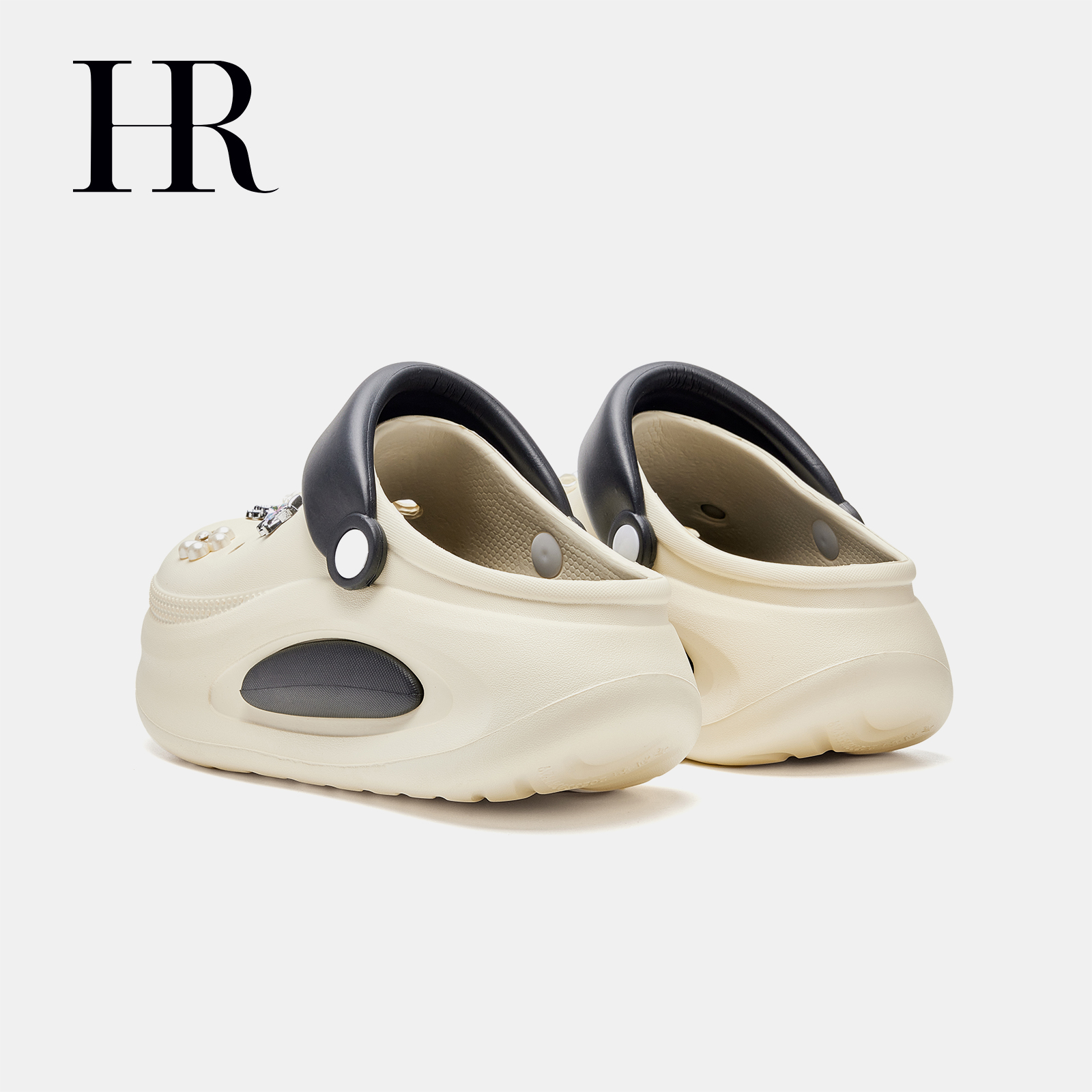 HR赫莲娜女鞋子2025夏季新款洞洞鞋厚底小众设计外穿沙滩两穿拖鞋 - 图2