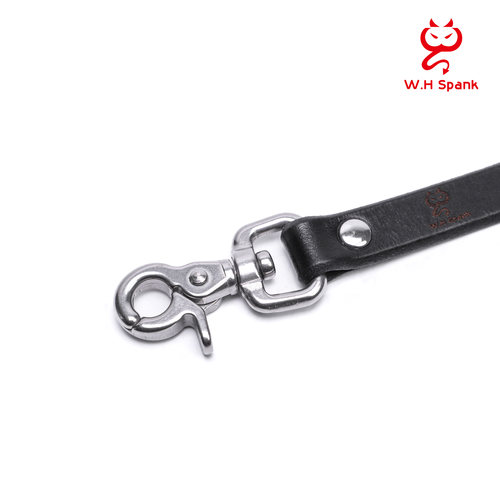 W.H Spank项圈皮质牵引链项链脖圈颈圈个性K9大型犬情侣夫妻 - 图3