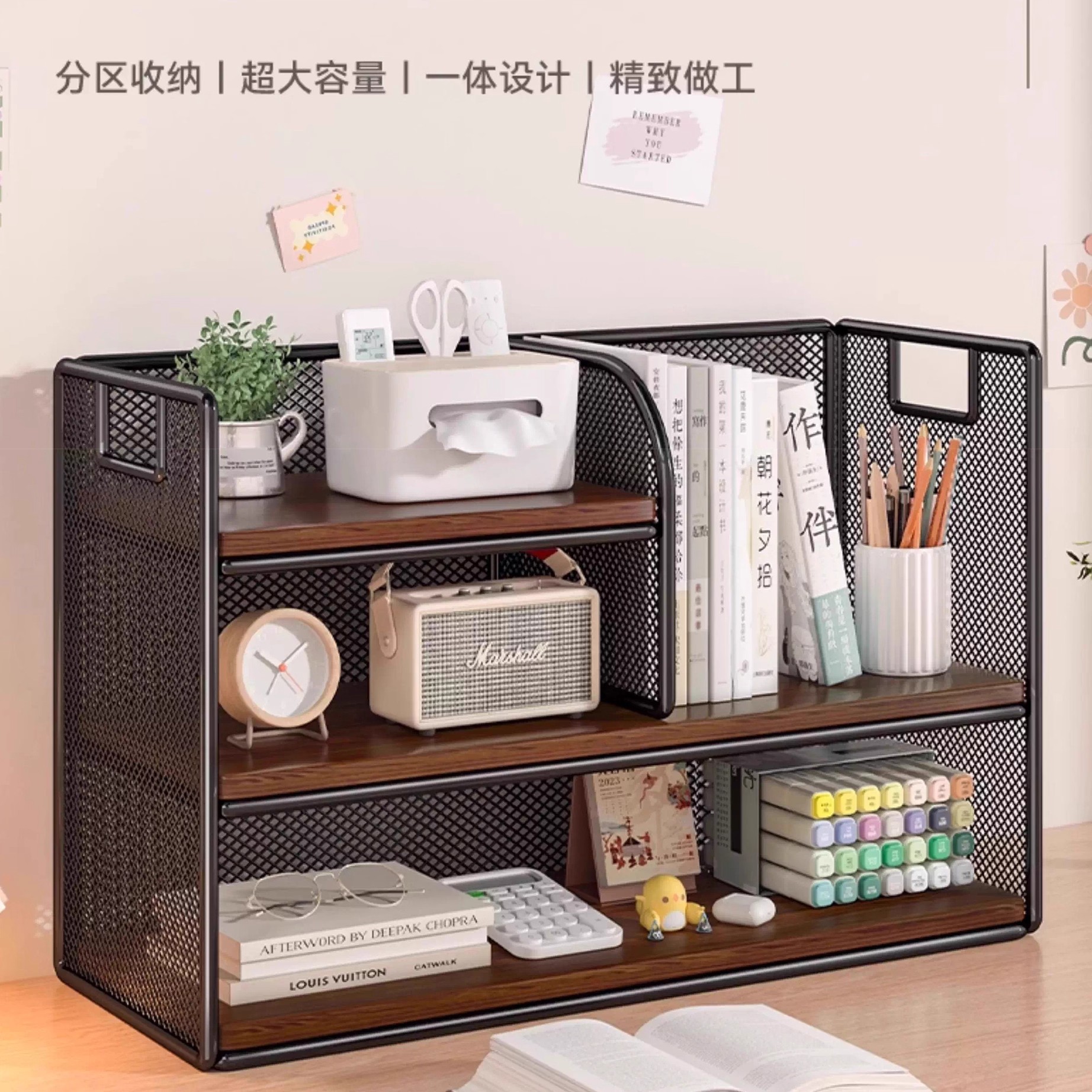 日本桌面置物架桌上简易书架书桌收纳家用小型办公室文件收纳 - 图1