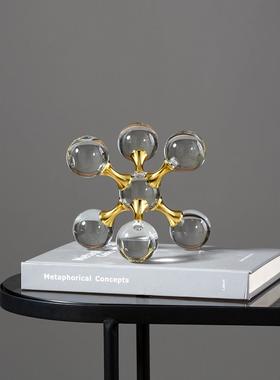 纯铜银杏水晶创意装饰品现代无障碍豪华客厅电视柜咖啡桌入口酒柜