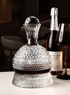 速发红酒醒酒器轻奢高档旋转葡萄酒分酒高器级感酒柜装饰品摆件工