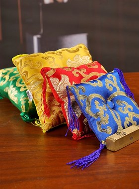 速发佛锦尼泊尔手音缝制具布件尼泊尔手工佛工钵垫子颂钵馨底座木