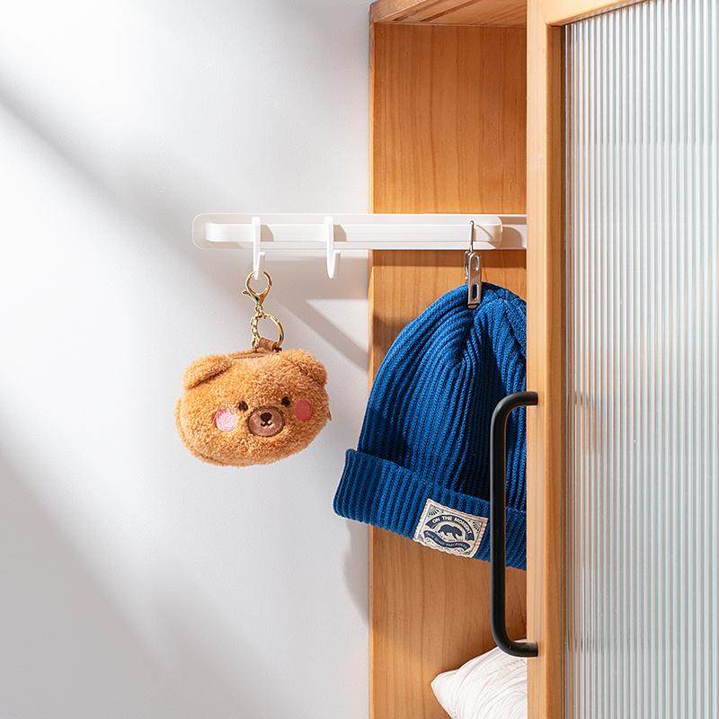 夹缝抹布收纳挂架可伸缩抽拉橱柜门后置物架免打孔门背式毛巾架,淘宝优惠券,粉丝福利购,淘宝优惠卷