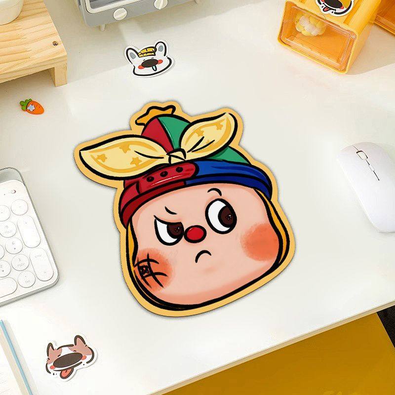 星星人圣诞帽卡通可爱鼠标垫小号异形办公室防滑桌垫耐磨通用杯垫,淘宝优惠券,粉丝福利购,淘宝优惠卷