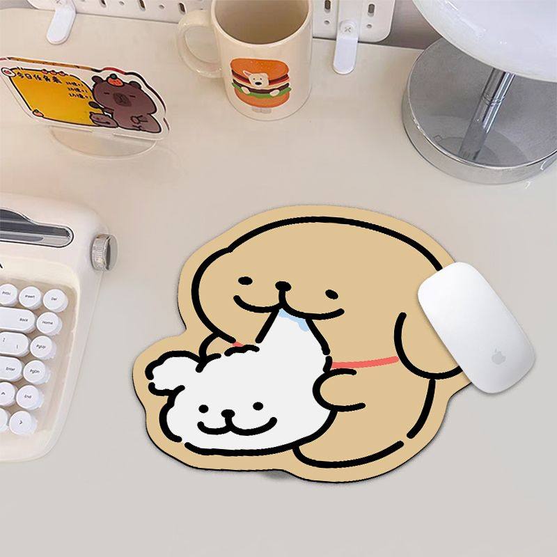 卡通线条小狗鼠标垫电脑办公学习专用滑鼠垫笔记本便携护腕书桌垫,淘宝优惠券,粉丝福利购,淘宝优惠卷