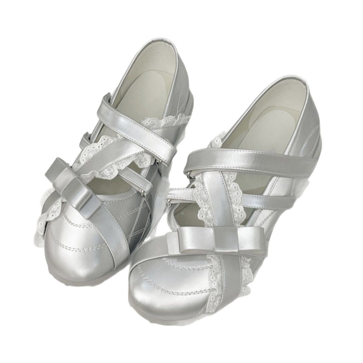 羊皮银色韩式蝴蝶结玛丽珍鞋女2026早春新款平底圆头芭蕾舞鞋单鞋,淘宝优惠券,粉丝福利购,淘宝优惠卷