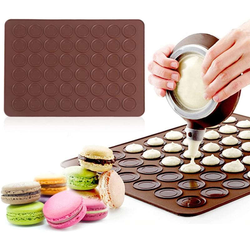 推荐48/30 Holes Non-Stick Silicone Macaron Macaroon Pastry O - 图0