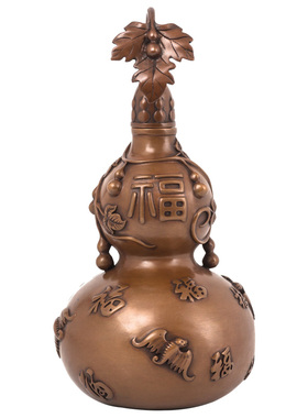 紫铜葫芦摆件 铜工艺品 客厅家居装饰品电视柜乔迁店铺开业礼品