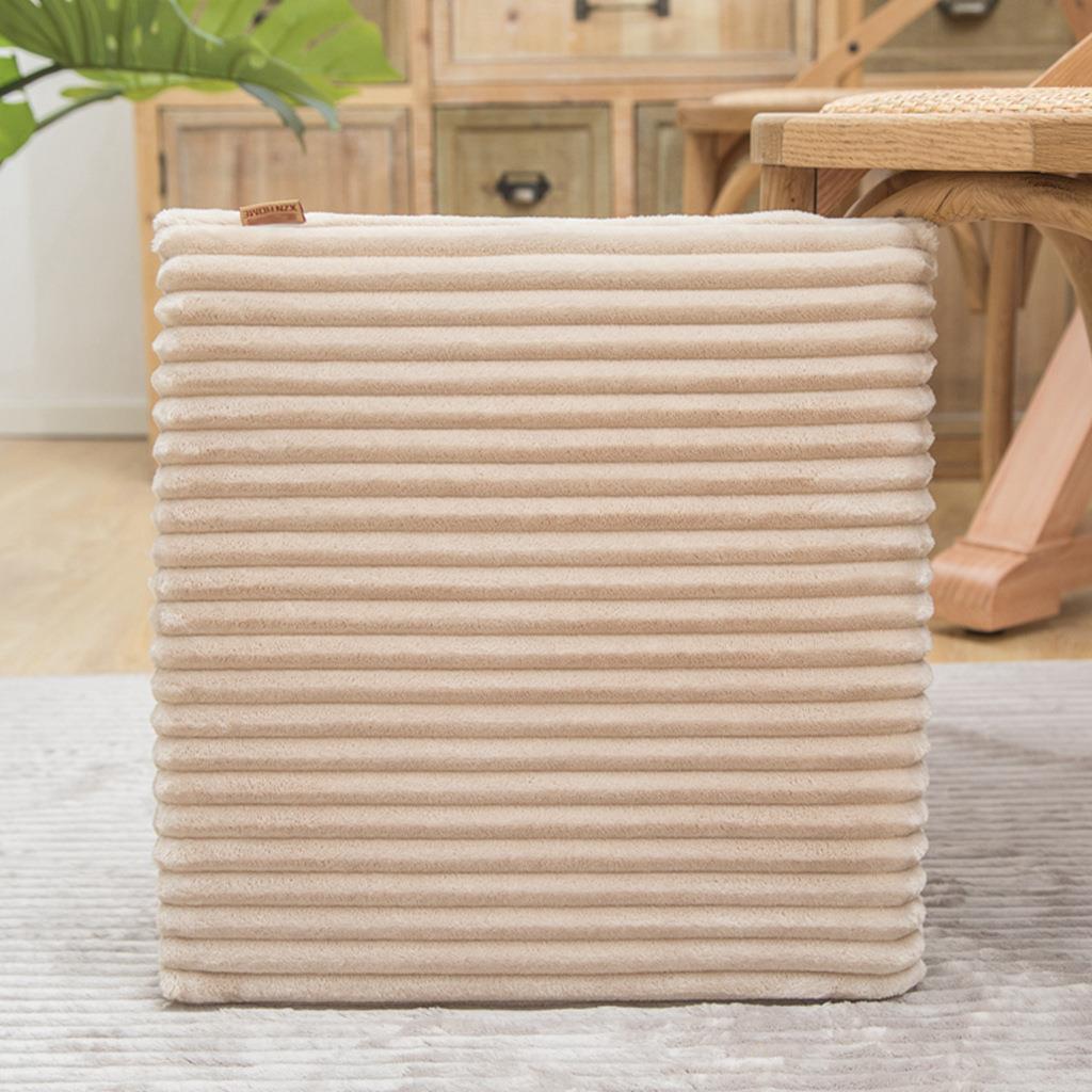 抽条法兰绒40*40cm地板沙发垫办公室美臀餐垫实用记忆棉方形坐垫 - 图0