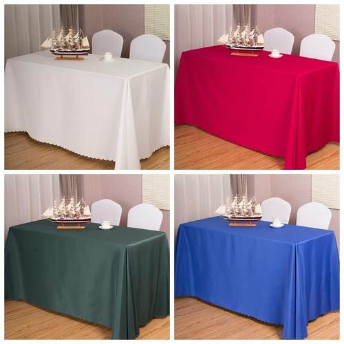 White tablecloth cloth art conference room long table - 图0