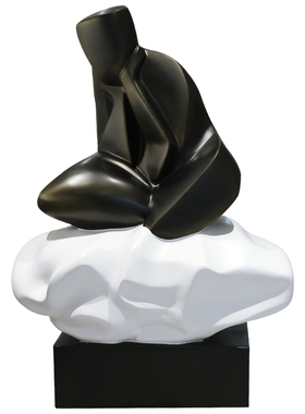 新中式招财落地摆件酒店前台售楼处大厅玄关古典创意人物雕塑送礼