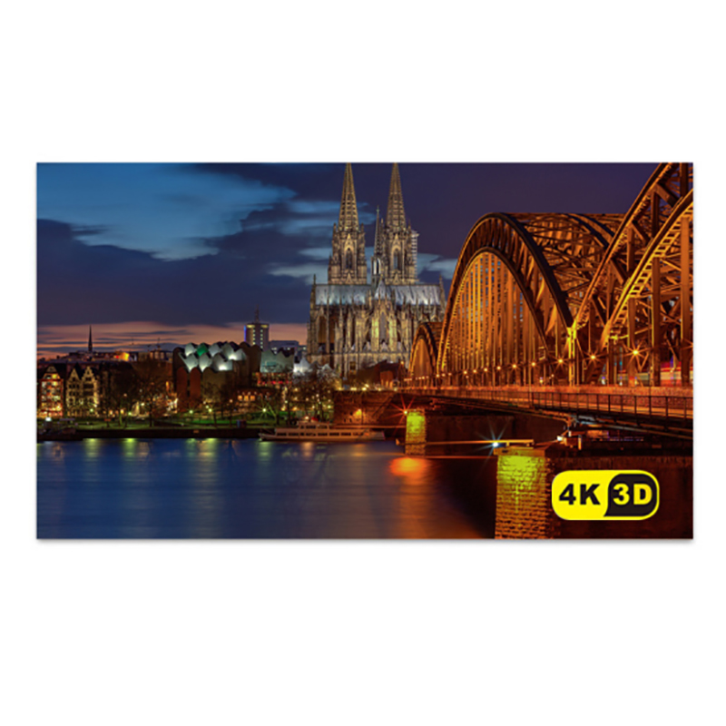 经科JK画框幕布无边框N4-FL/W1纳米正投软幕投影白幕126寸2.35:1 - 图1