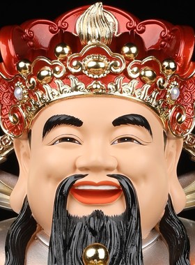 财神爷神像家用店铺供奉摆件文财神办公室招财比干范蠡树脂佛像