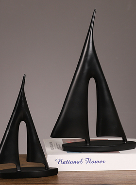 现代简约一帆风顺帆船艺术摆件轻奢创意家居客厅玄关酒柜装饰品