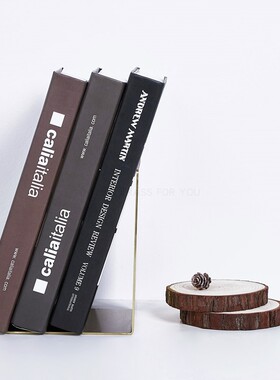 北欧黄铜书挡书靠轻奢个性书立家居收纳简约创意书架装饰书挡