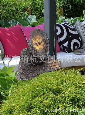 热销新品玄关办公室客厅树脂装饰大猩猩金刚花园挂件林园摆件