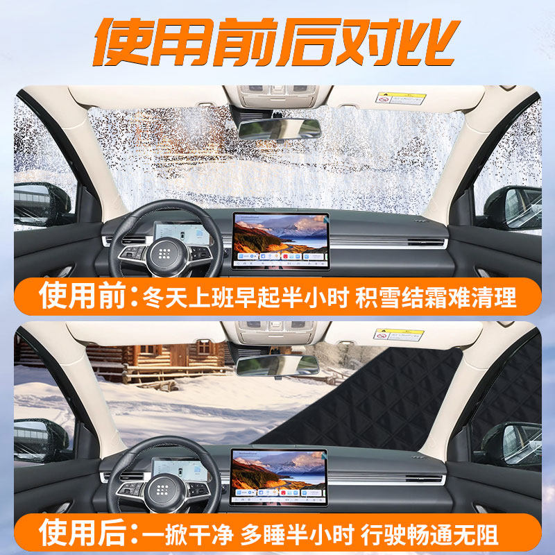 赛力斯蓝电E5汽车遮雪挡罩专用前挡风玻璃防雪防冻车衣车罩布plus
