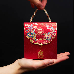 推荐烟雨集喜糖盒子结婚喜糖礼盒喜糖袋婚庆婚礼用品糖果盒龙凤呈