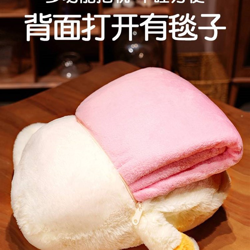 网红嘟嘟猫抱枕被子两用二合一午休枕头办公室午睡毯子汽车用靠枕 - 图3