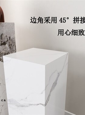 极速轻奢大理石底座摆件客厅落地雕塑角几玄关电视柜旁边岩板花架