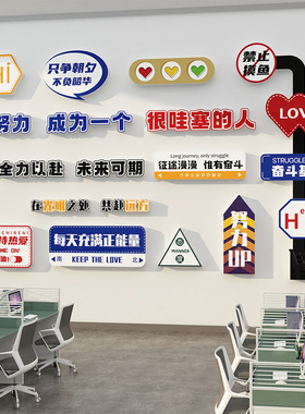 好货办公司室氛围布置企业文化能量补给站贴茶水间墙面装饰画标语
