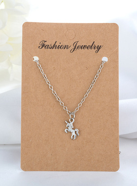 欧美潮ins冷淡风网红气质小马项链女锁骨链饰品