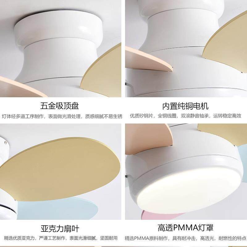 全谱变频静音卧室约电扇灯简餐厅风客厅吊扇灯儿光童房吸顶扇灯,淘宝优惠券,粉丝福利购,淘宝优惠卷
