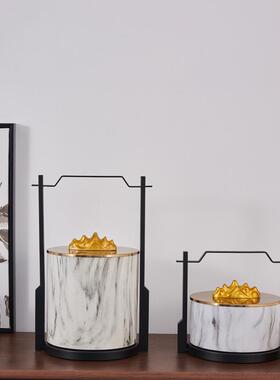 新中式大理石收纳盒工艺品家居客厅卧室收纳装饰盒送礼品礼物摆件