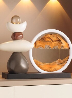 时来运转流d沙画创意轻奢高级感高档装饰摆件客厅电视柜酒柜玄关