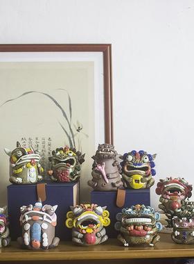 手做工艺品手工香插茶宠中式复古茶桌书房工艺品麒麟貔貅装饰摆件