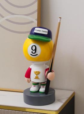 台球吧台黑八黄九摆件台球厅收银台桌面开业送礼台球周边生日礼物