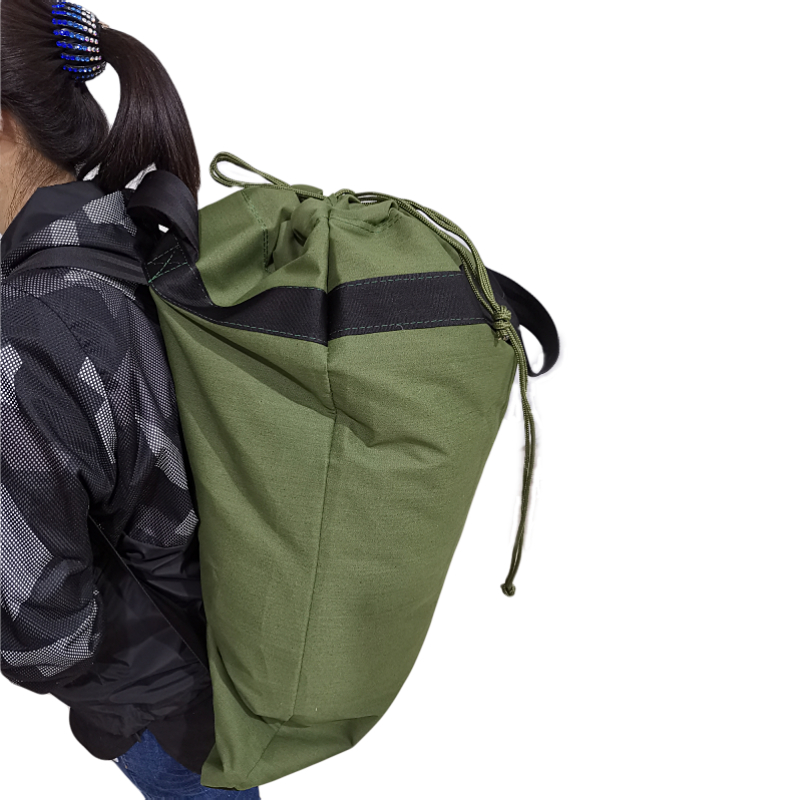 双肩背包加厚帆布k大袋子搬家旅行外出打包袋收纳袋双抽绳束口手 - 图3