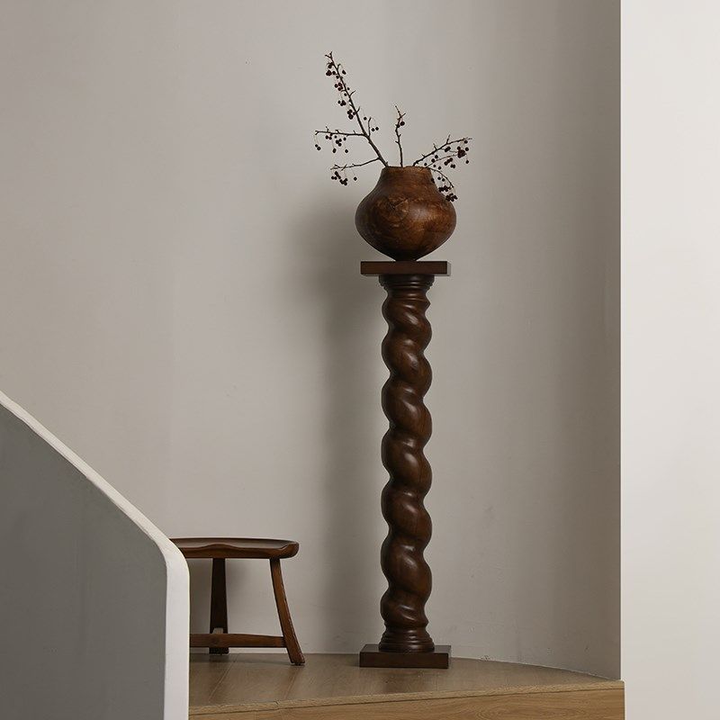 形上法式中古底座螺旋雕塑台柱子落地H侘寂艺术摆件复古立柱装饰,淘宝优惠券,粉丝福利购,淘宝优惠卷