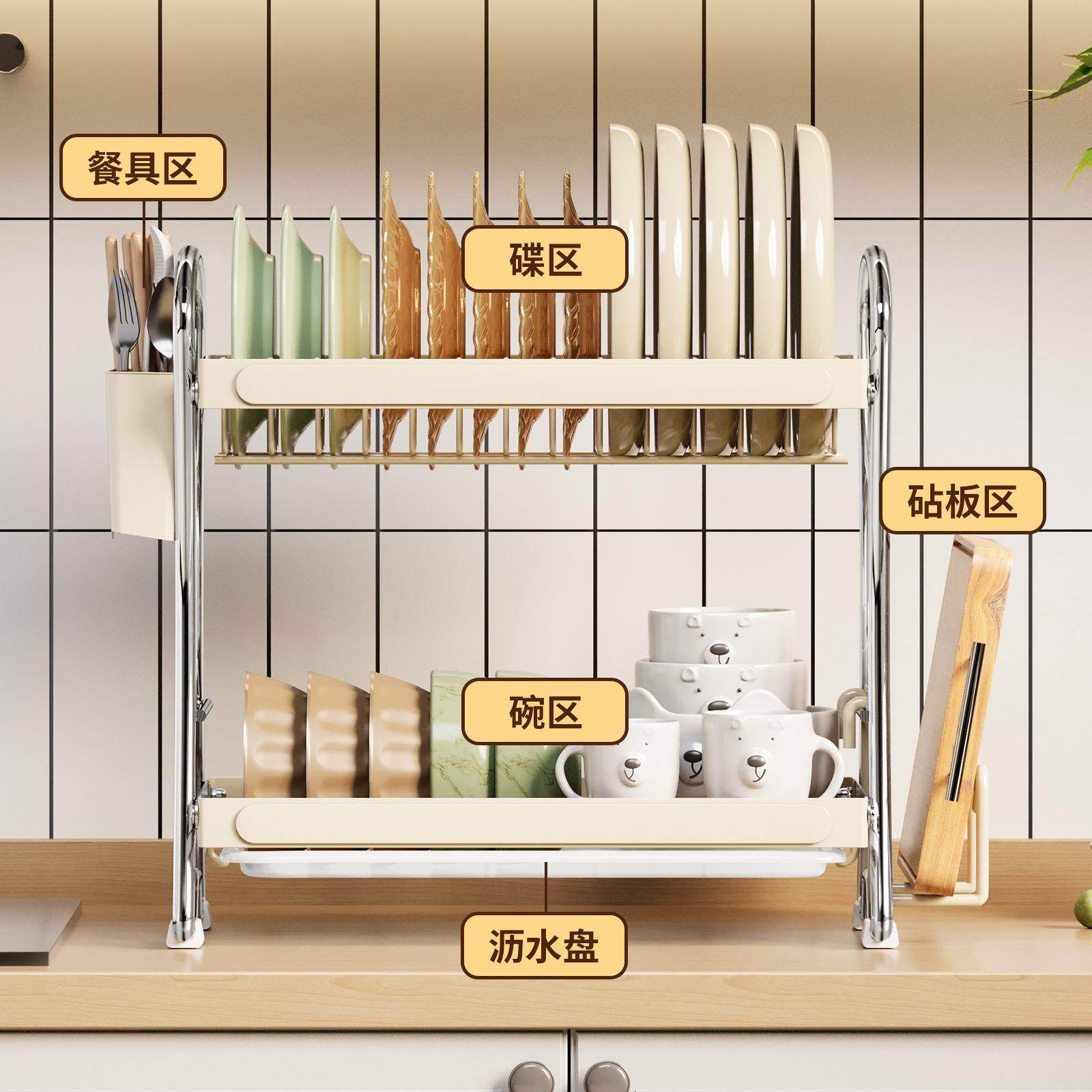 厨房置物架架多2024826功能碗盘碗碟碗收纳筷收纳盒碗柜家用放碗,淘宝优惠券,粉丝福利购,淘宝优惠卷