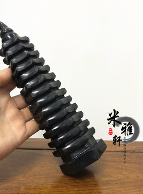 文昌塔九层玉石十三13层黑曜石学生G桌客厅办公室书桌装饰品摆件