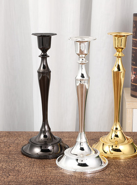 【厂家促c销】欧式烛台 婚庆道具酒店烛光晚餐家居装饰会所蜡烛台