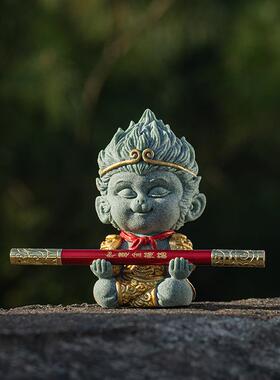 如创天意悟空大胜意金箍棒茶玩20241227茶宠齐大圣架摆件居办公笔