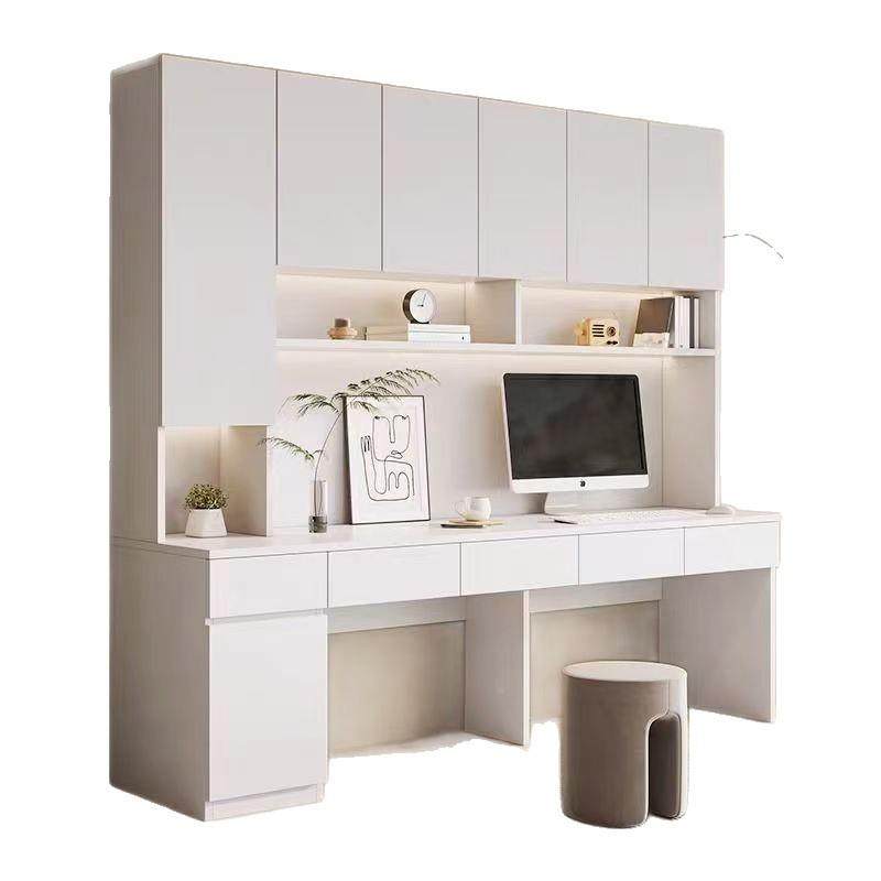 书实桌木双人电脑桌桌书架一体桌卧kng-002室家用办公学生儿学童,淘宝优惠券,粉丝福利购,淘宝优惠卷