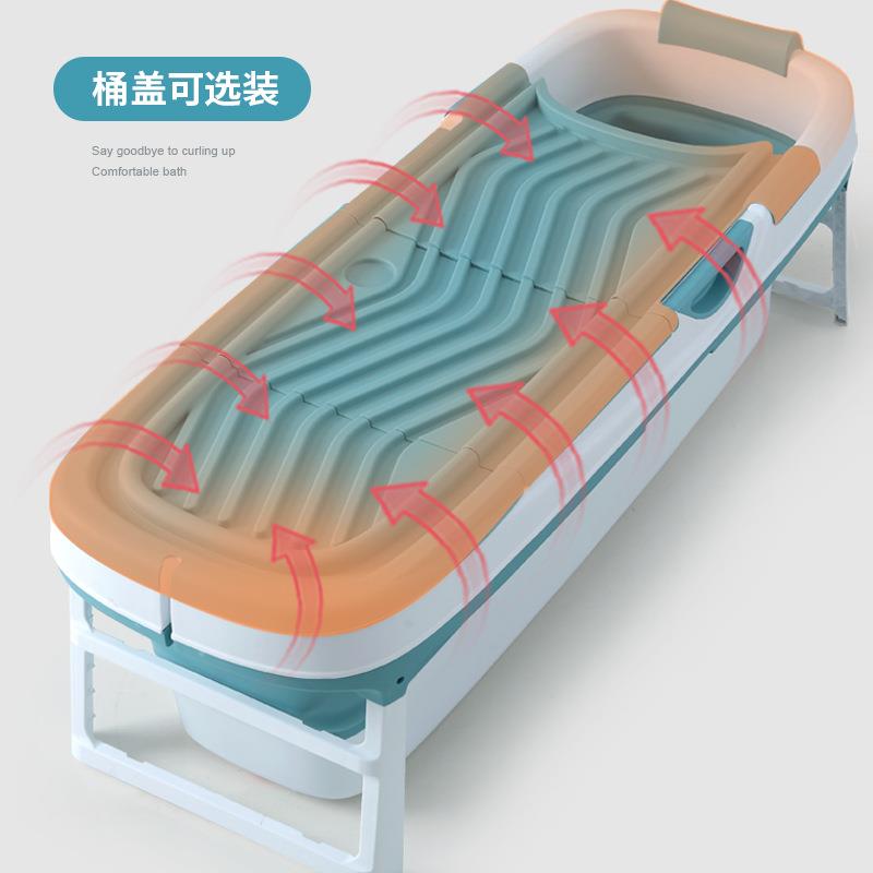 .加长泡沫桶成人折叠浴桶全家洗澡桶可坐躺家用浴缸洗澡盆省地 - 图2