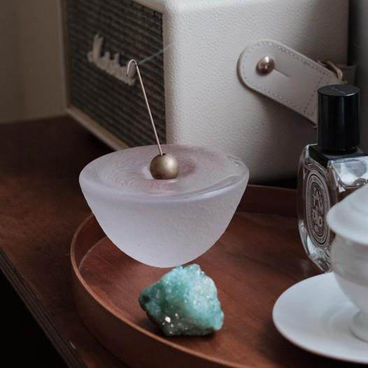 日本手作玻璃香炉香立琉璃香插香台线香花器摆件礼品,淘宝优惠券,粉丝福利购,淘宝优惠卷