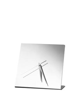 现代简约不锈钢欧式个性时钟台钟摆件样板房酒店客厅桌面钟表座钟