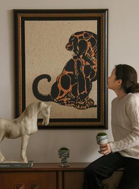 形上中古风大理石苔藓香薰蜡烛杯高级感样板间茶几客厅装饰摆件