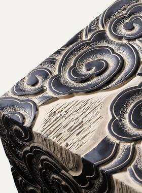 7L8K新中式禅意仿古祥云展示柱落地摆件家居饰品室内客厅玄关装饰