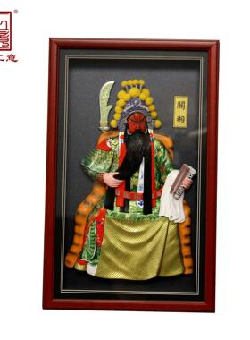 创意京剧玻璃画框浮雕摆件挂件中国特色工艺品礼品